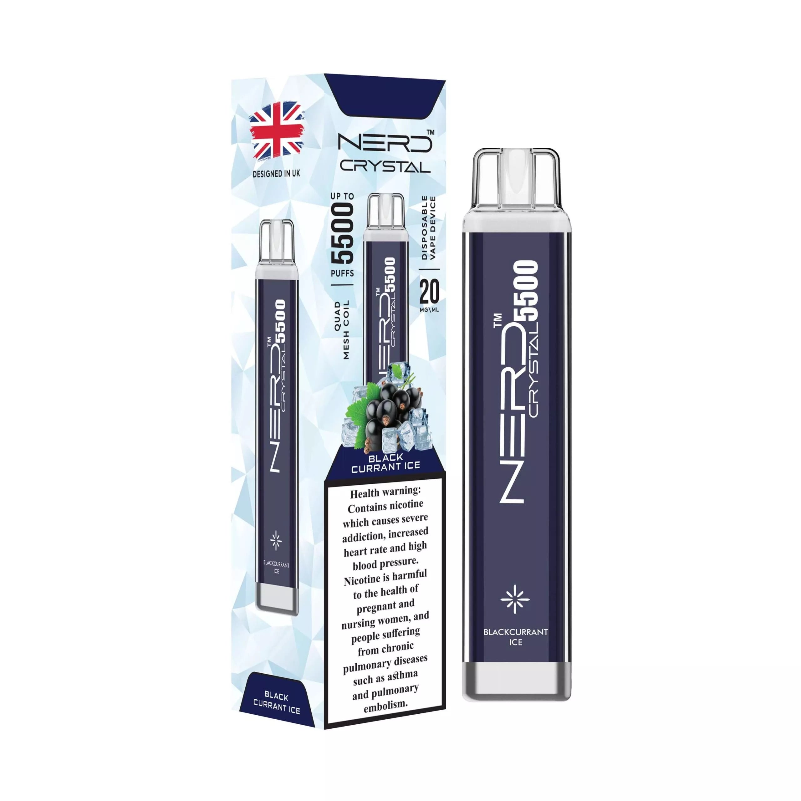 Nerd Crystal 5500 Puffs Disposable vape Dubai