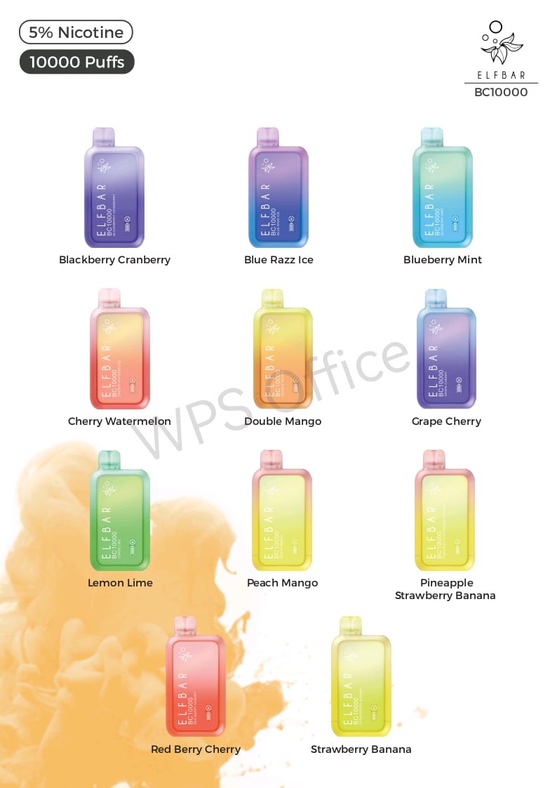 BUY ELFBAR BC10000 PUFFS DISPOSABLE VAPE 50MG DUBAI