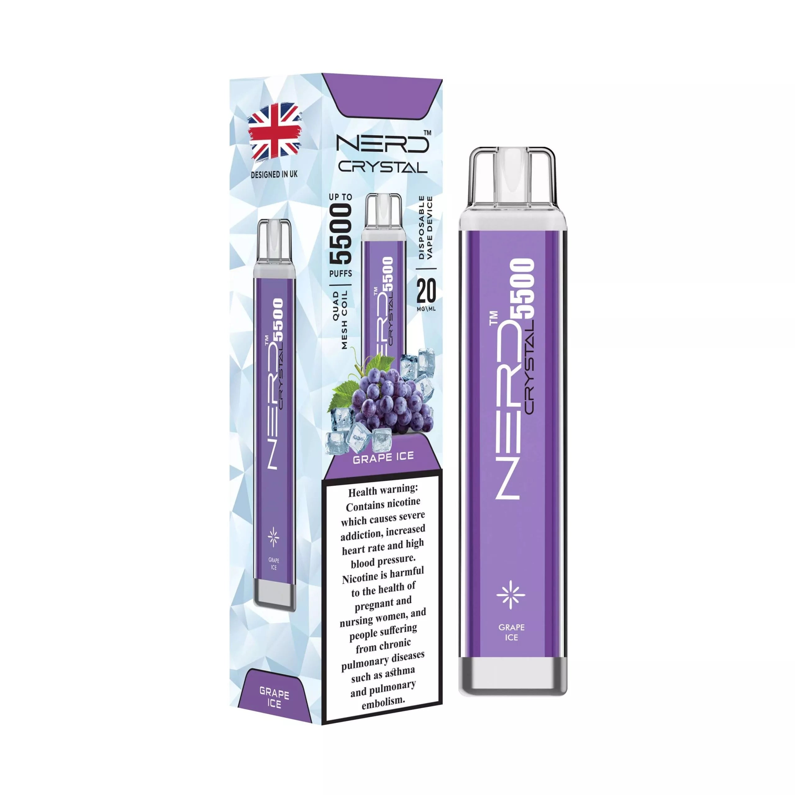 Nerd Crystal 5500 Puffs Disposable vape Dubai