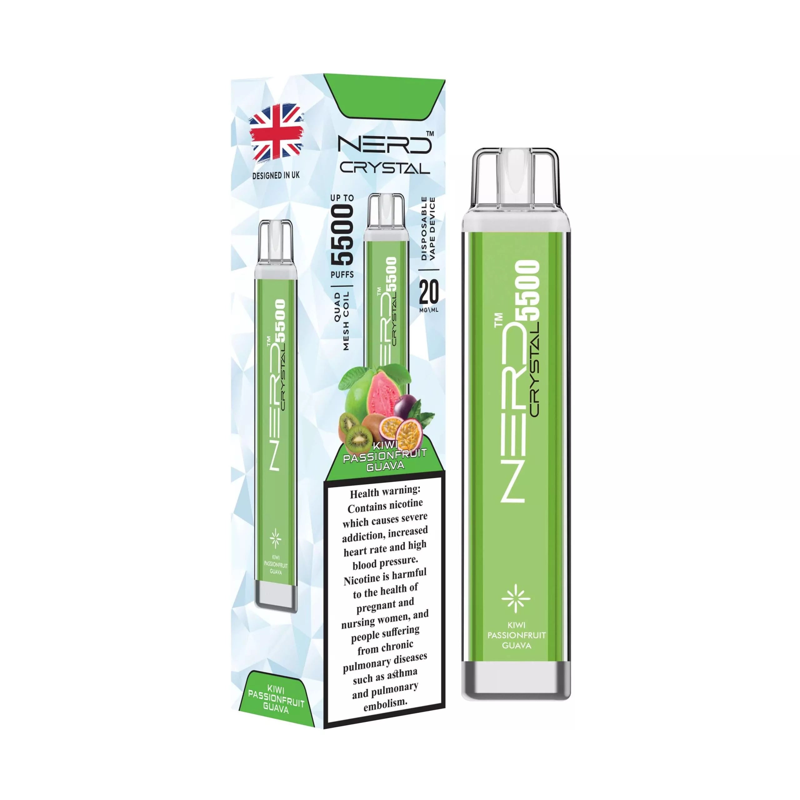 Nerd Crystal 5500 Puffs Disposable vape Dubai