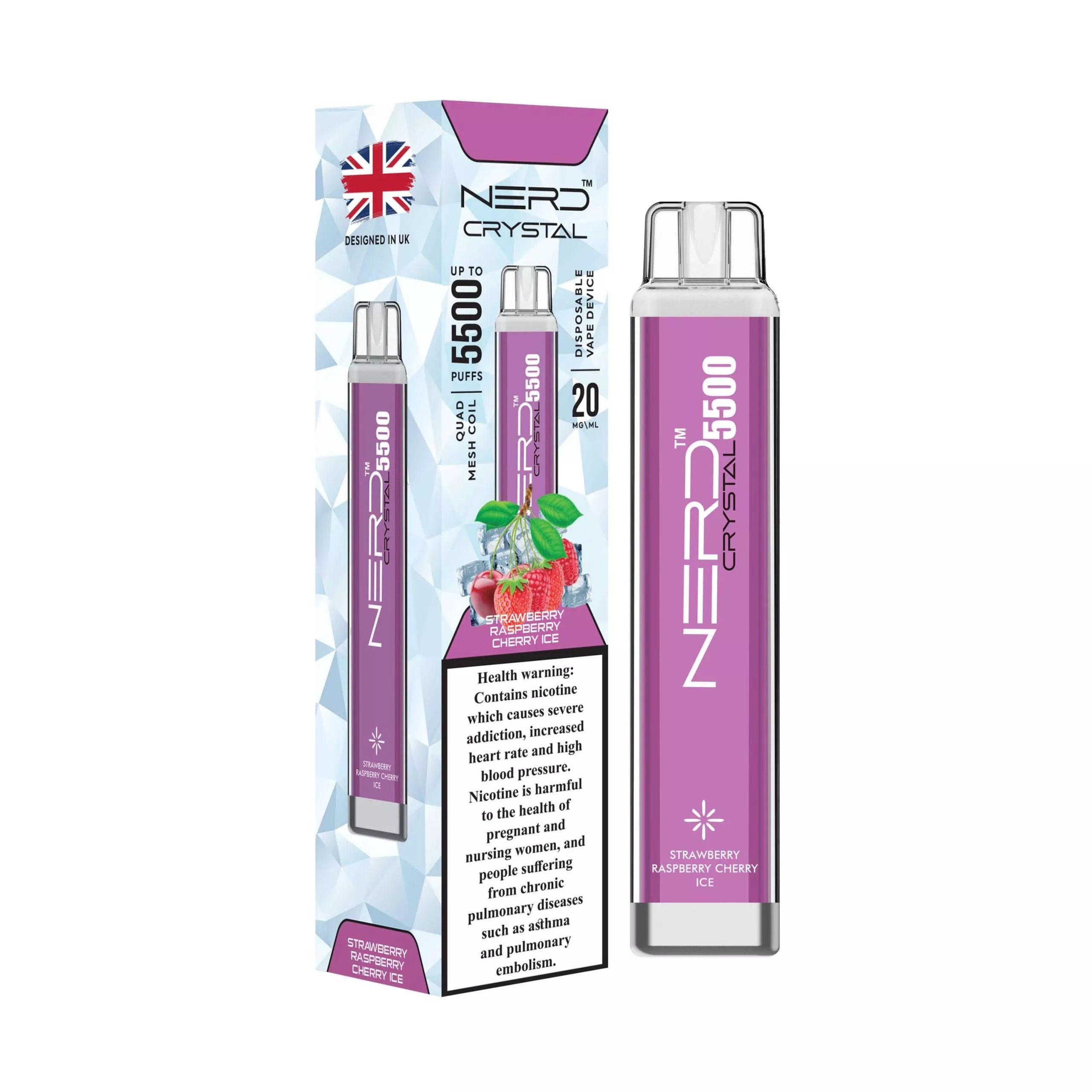 Nerd Crystal 5500 Puffs Disposable vape Dubai