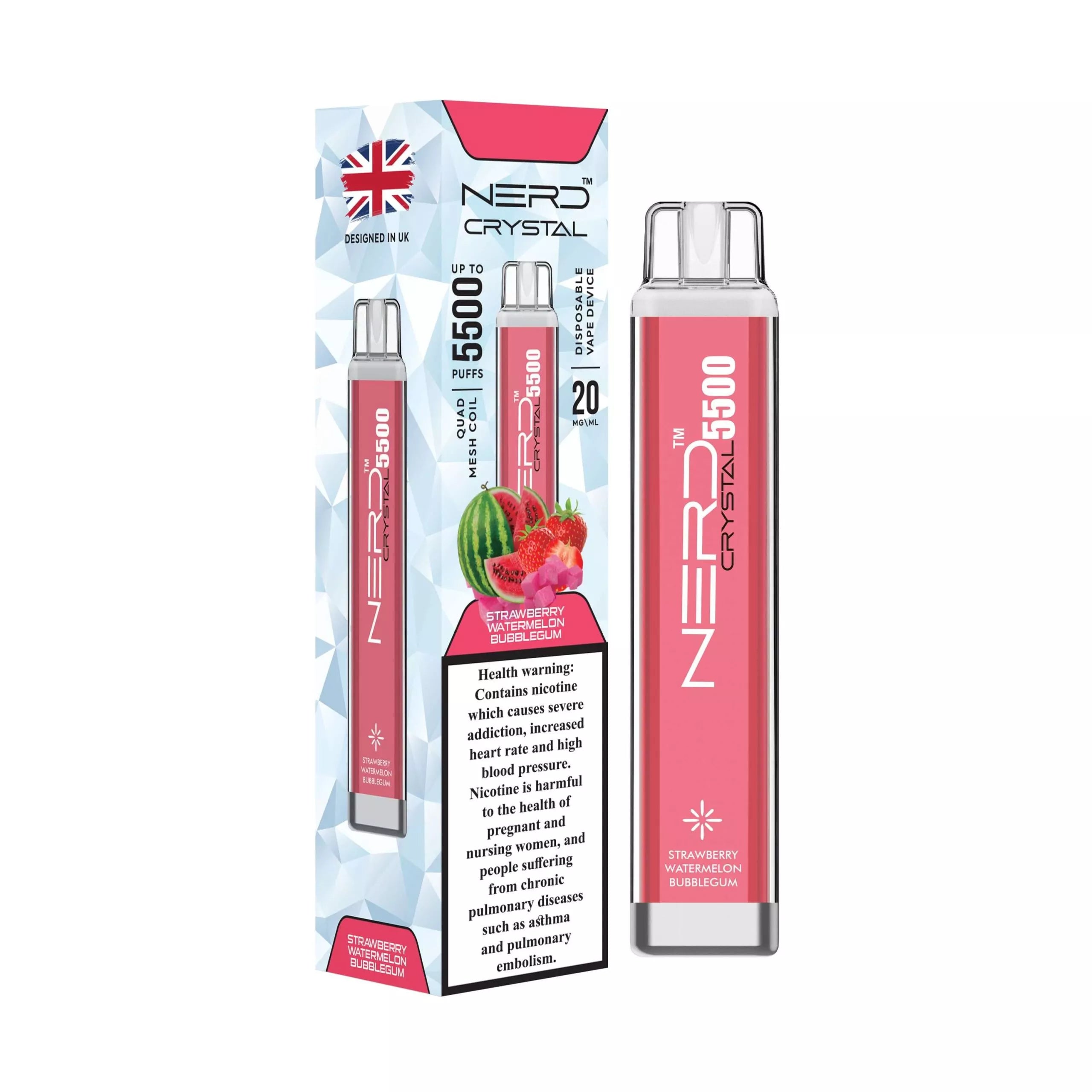 Nerd Crystal 5500 Puffs Disposable vape Dubai