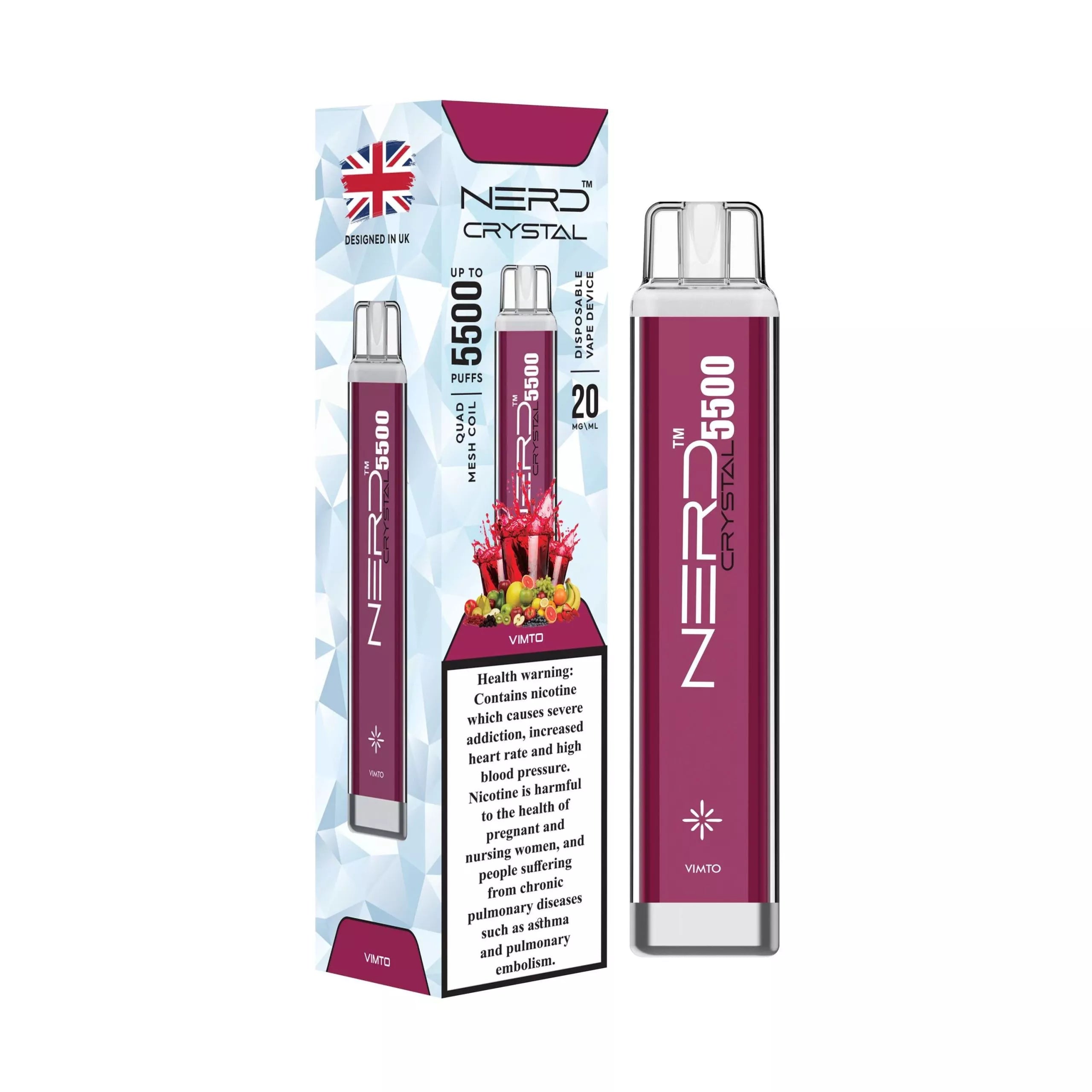 Nerd Crystal 5500 Puffs Disposable vape Dubai