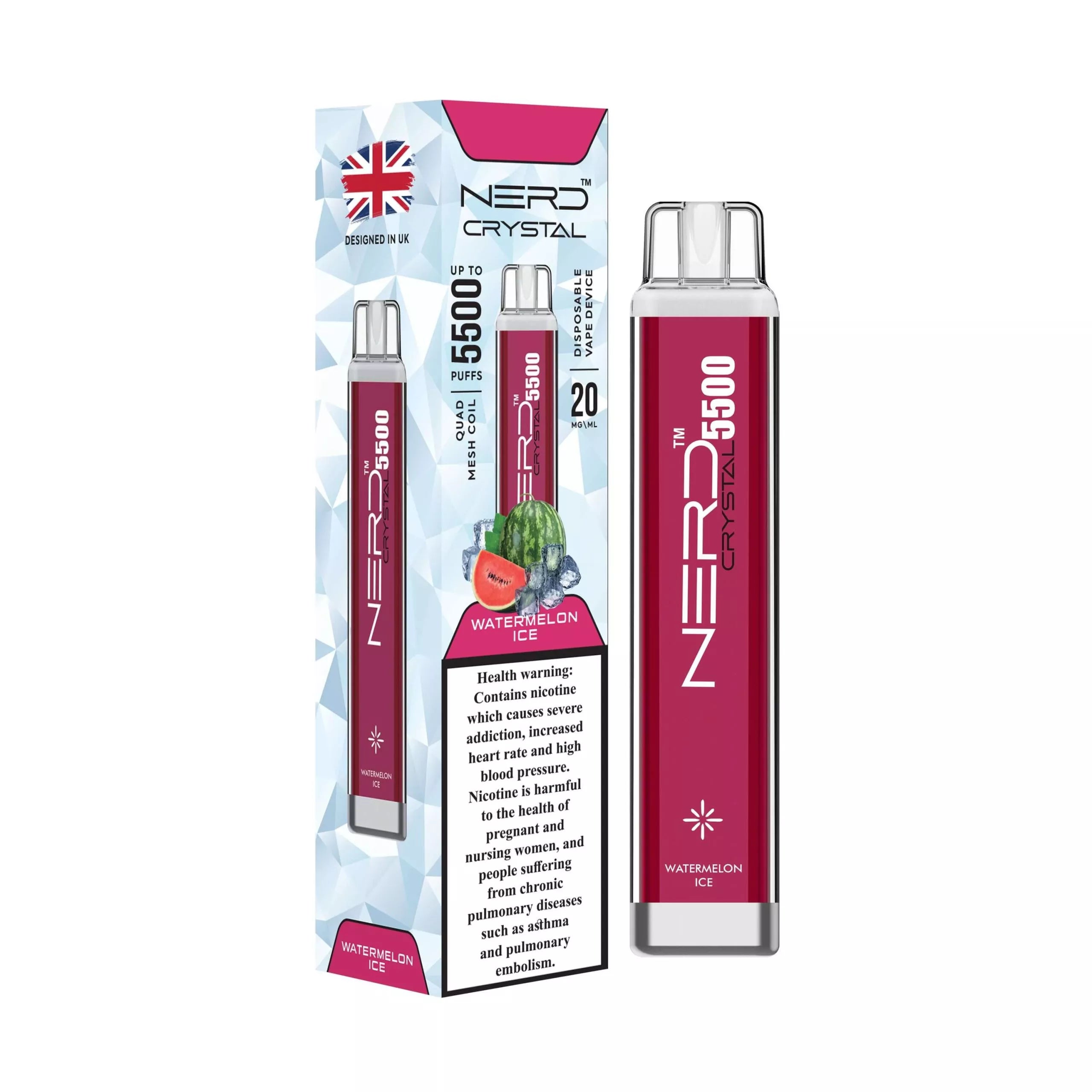 Nerd Crystal 5500 Puffs Disposable vape Dubai