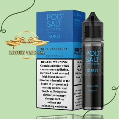 POD SALT SUBO–BLUE RASPBERRY E-LIQUID 50ML/3MG