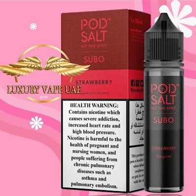 POD SALT SUBO STRAWBERRY E-LIQUID 50ML/3MG