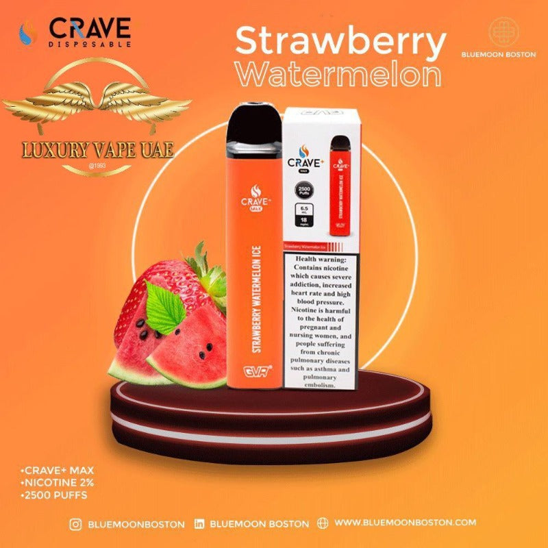 NEW CRAVE MAX 2500 PUFFS DISPOSABLE VAPE