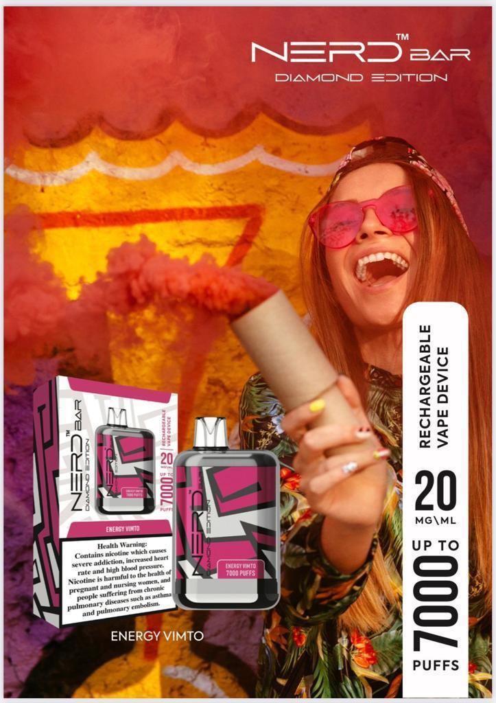BUY NERD DIAMOND 7000 PUFFS DISPOSABLE DUBAI UAE