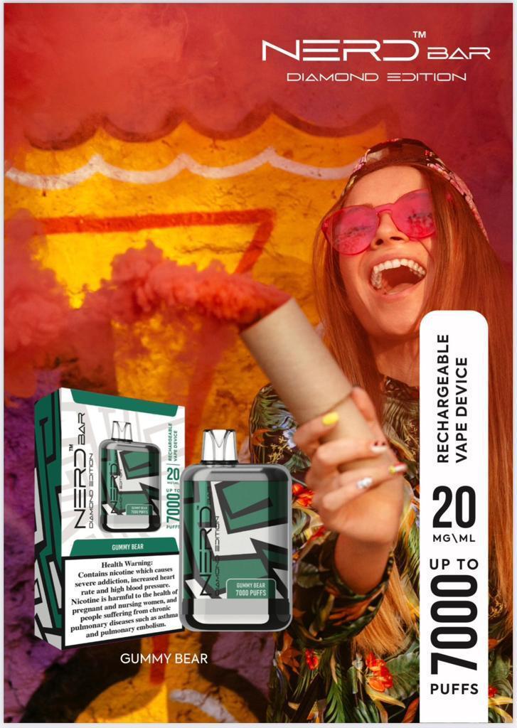 BUY NERD DIAMOND 7000 PUFFS DISPOSABLE DUBAI UAE