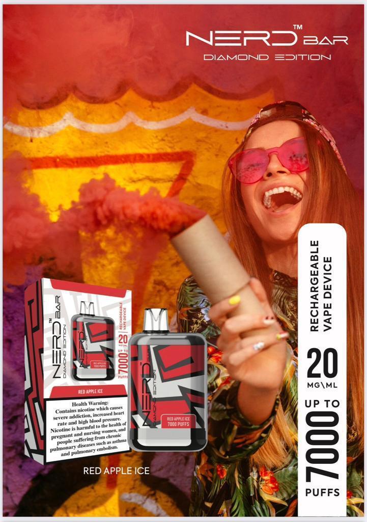 BUY NERD DIAMOND 7000 PUFFS DISPOSABLE DUBAI UAE