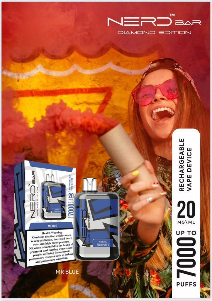 BUY NERD DIAMOND 7000 PUFFS DISPOSABLE DUBAI UAE