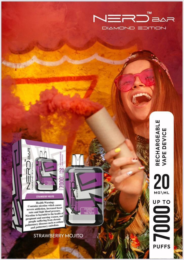 BUY NERD DIAMOND 7000 PUFFS DISPOSABLE DUBAI UAE