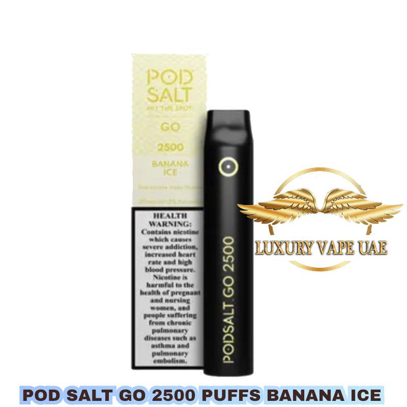 BUY POD SALT GO BANANA ICE 2500 PUFFS IN DUBAI