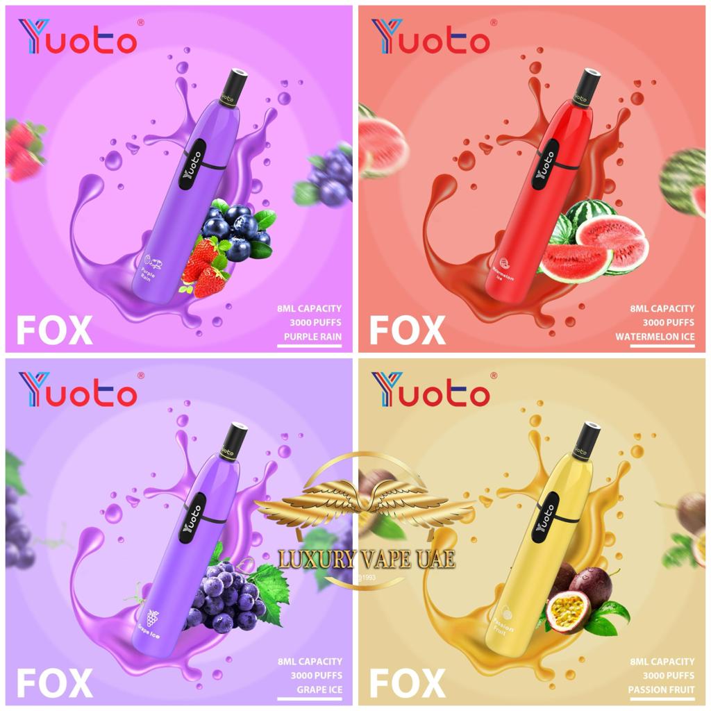 BUY YUOTO FOX 3000 PUFFS 50MG DISPOSABLE DUBAI UAE