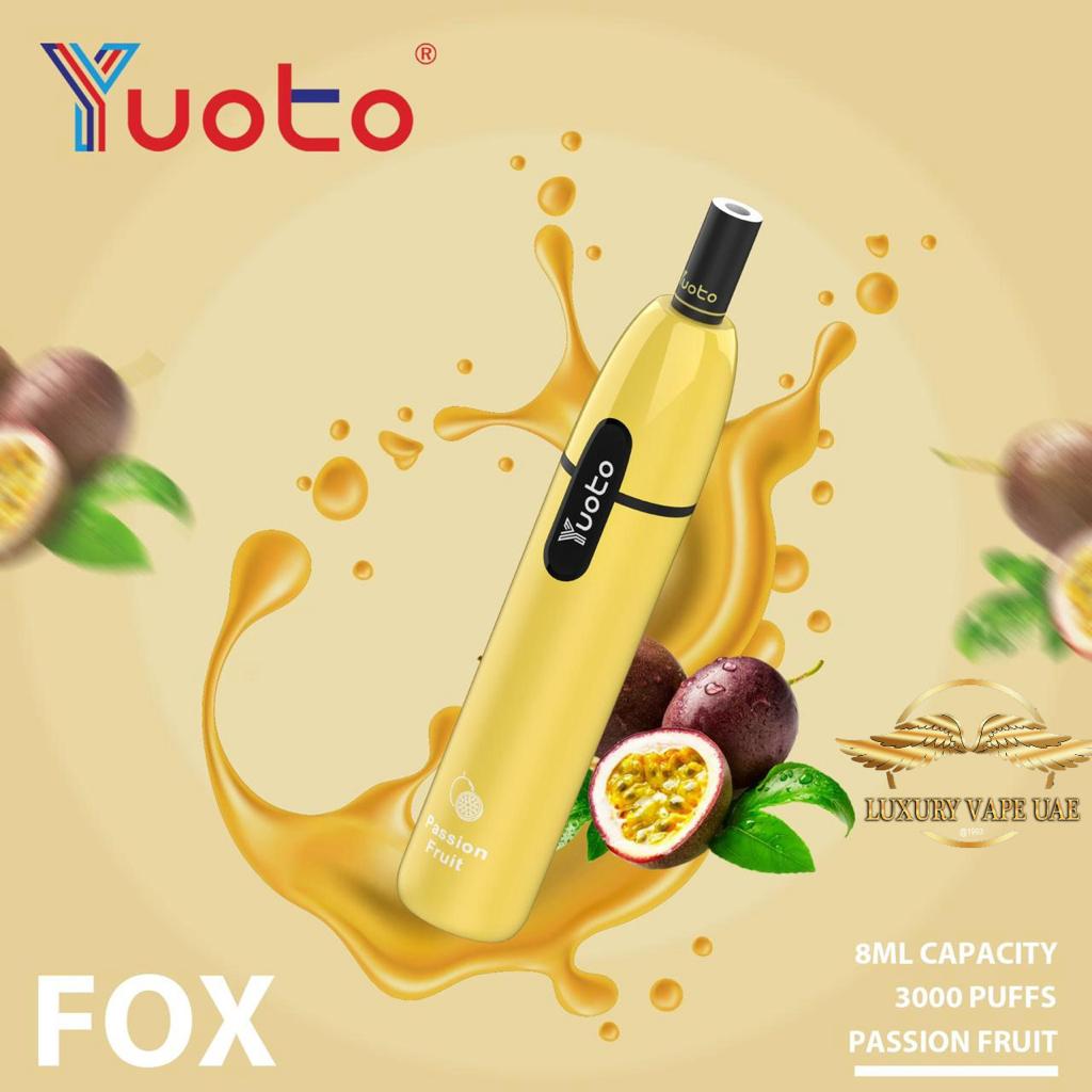 BUY YUOTO FOX 3000 PUFFS 50MG DISPOSABLE DUBAI UAE