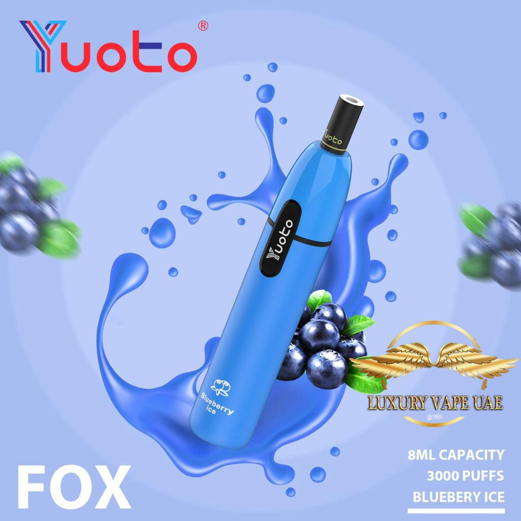 BUY YUOTO FOX 3000 PUFFS 50MG DISPOSABLE DUBAI UAE