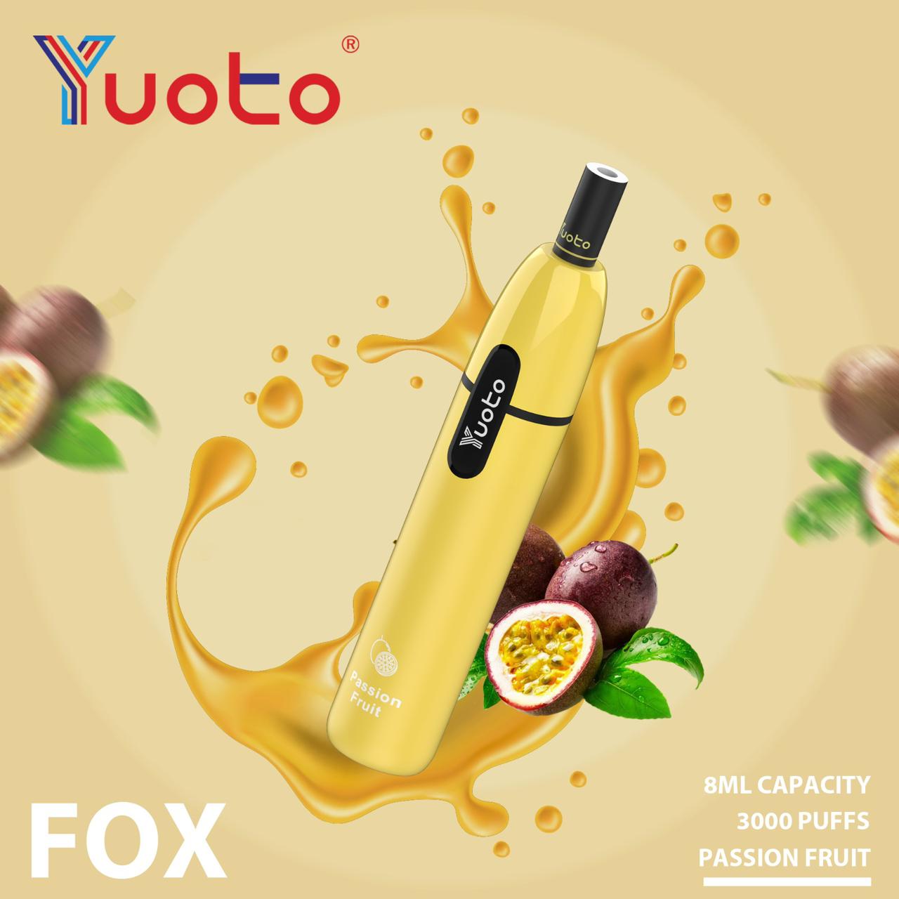 BUY YUOTO FOX 3000 PUFFS 50MG DISPOSABLE DUBAI UAE