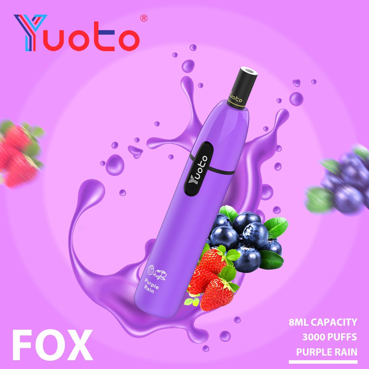 BUY YUOTO FOX 3000 PUFFS 50MG DISPOSABLE DUBAI UAE