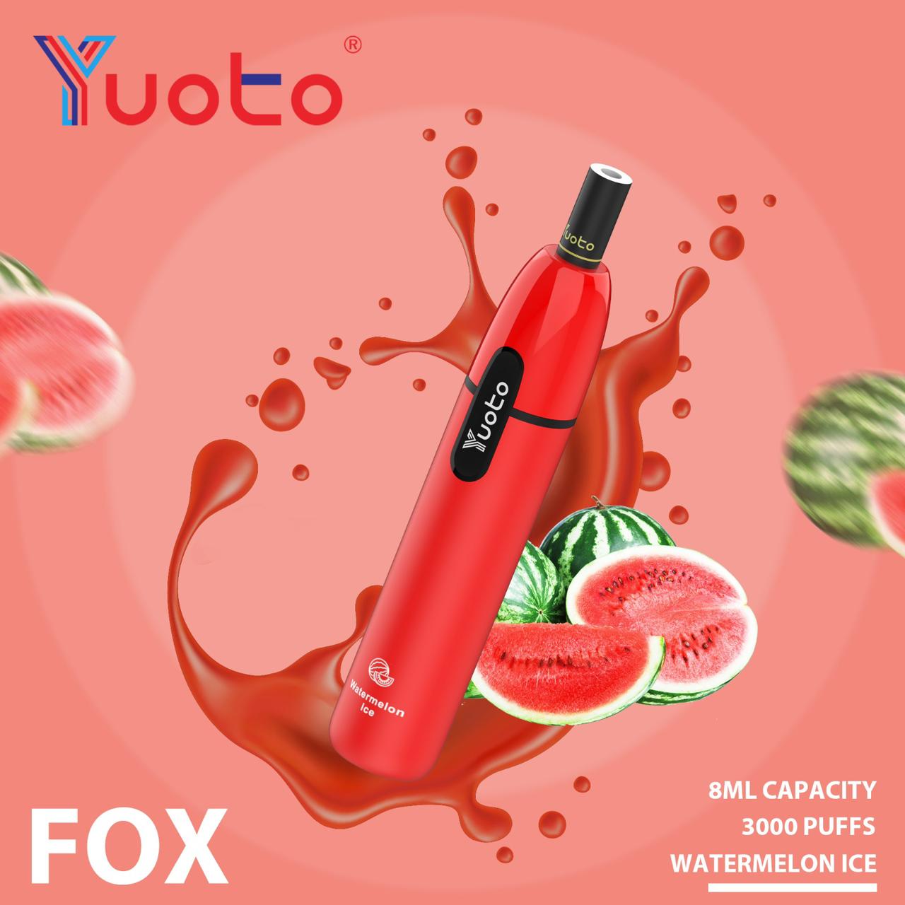 BUY YUOTO FOX 3000 PUFFS 50MG DISPOSABLE DUBAI UAE