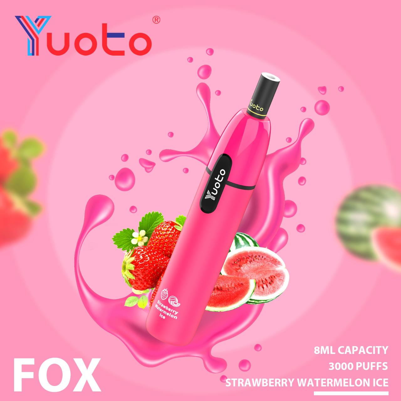 BUY YUOTO FOX 3000 PUFFS 50MG DISPOSABLE DUBAI UAE