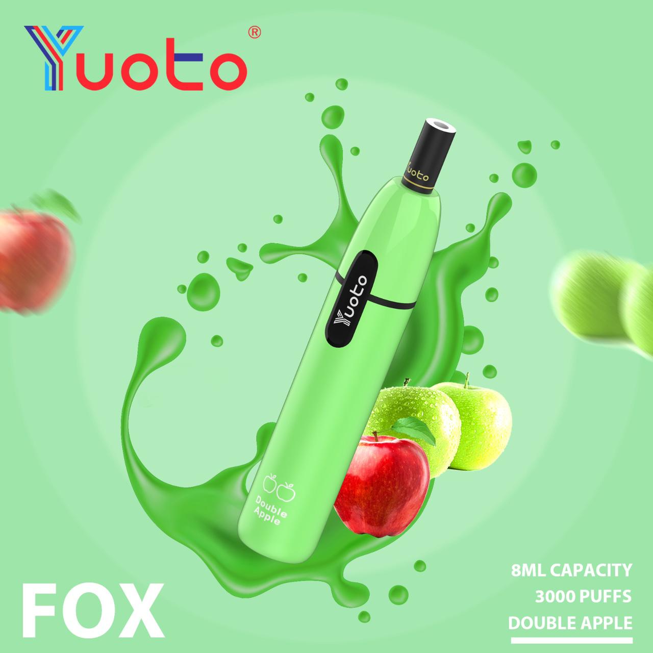 BUY YUOTO FOX 3000 PUFFS 50MG DISPOSABLE DUBAI UAE
