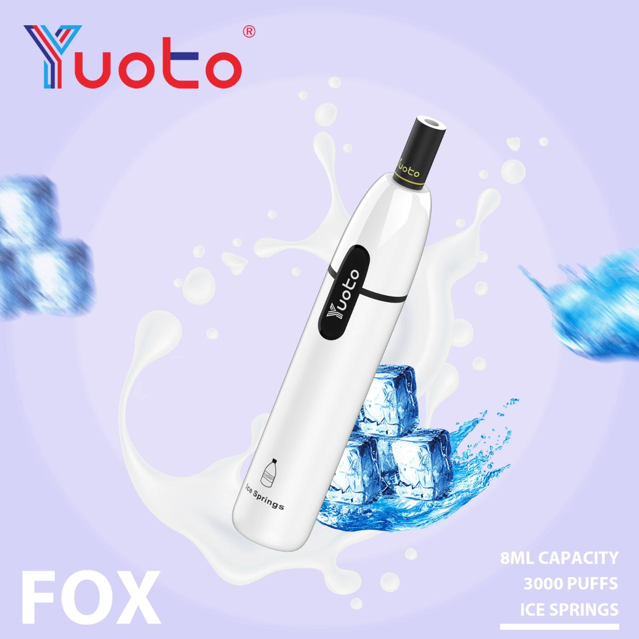 BUY YUOTO FOX 3000 PUFFS 50MG DISPOSABLE DUBAI UAE