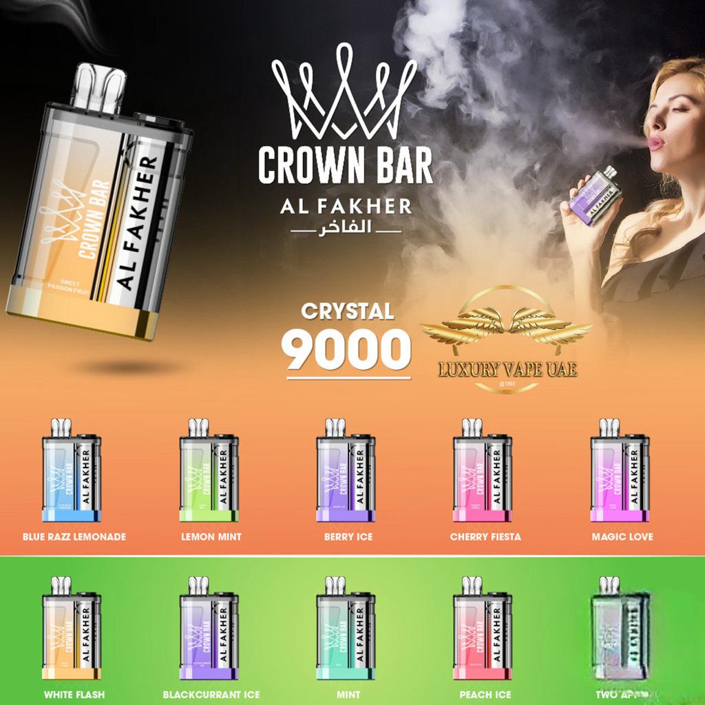 Al Fakher Crystal 9000 Puffs Crown Bar Disposable Vape