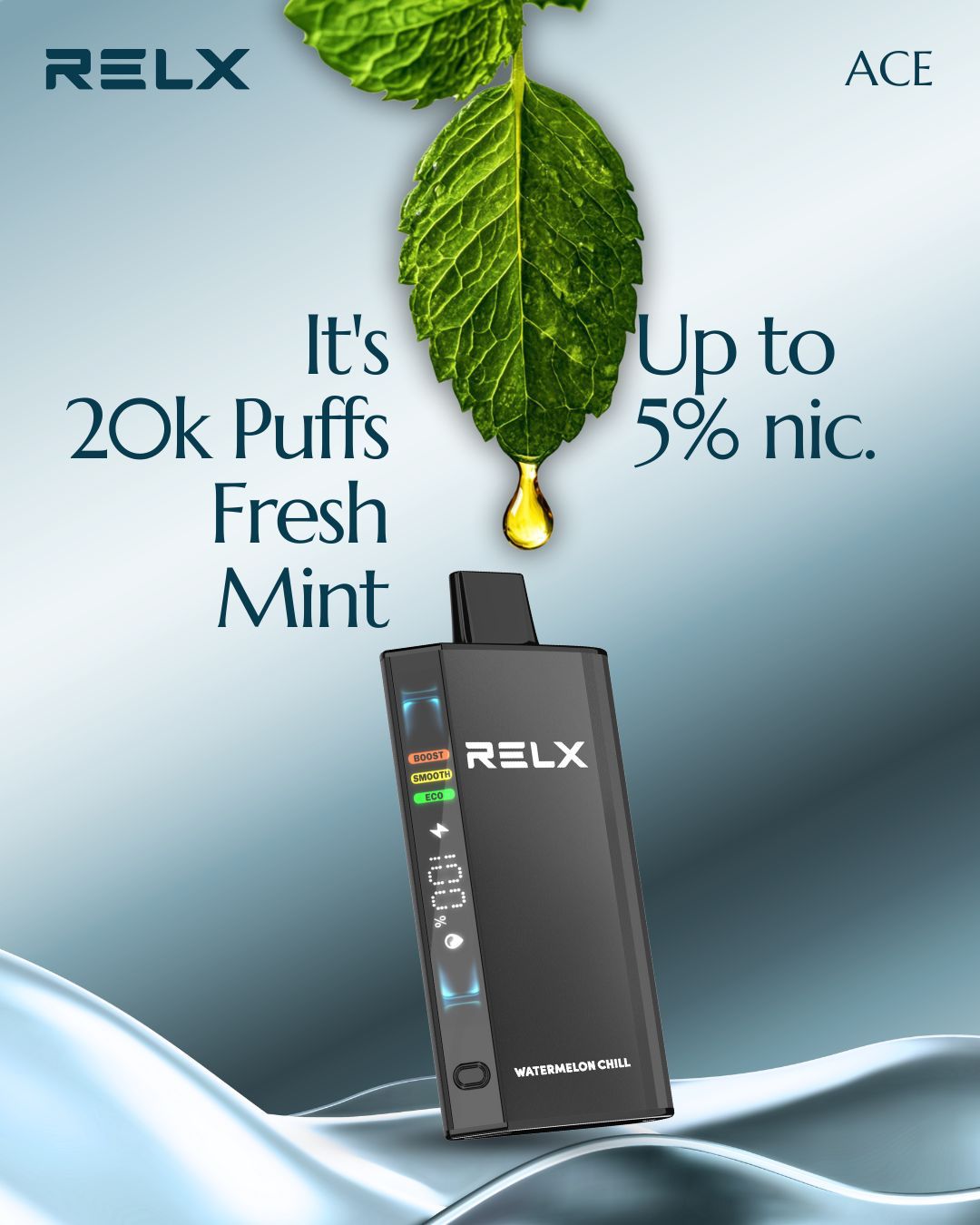 RELX Ace 20000 Puffs 50MG Disposable Kit Business Bay Dubai