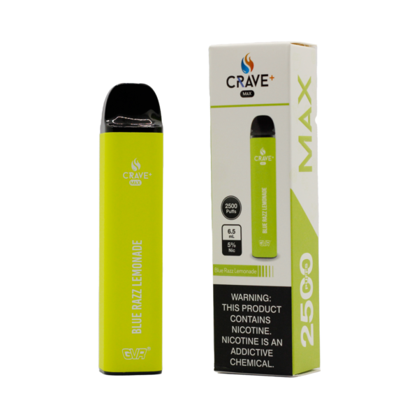 NEW CRAVE MAX 2500 PUFFS DISPOSABLE VAPE