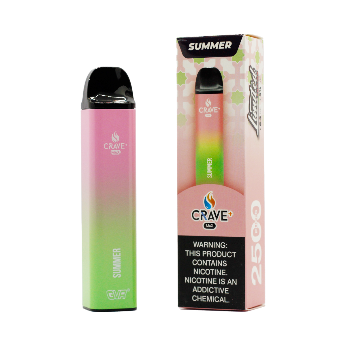 NEW CRAVE MAX 2500 PUFFS DISPOSABLE VAPE