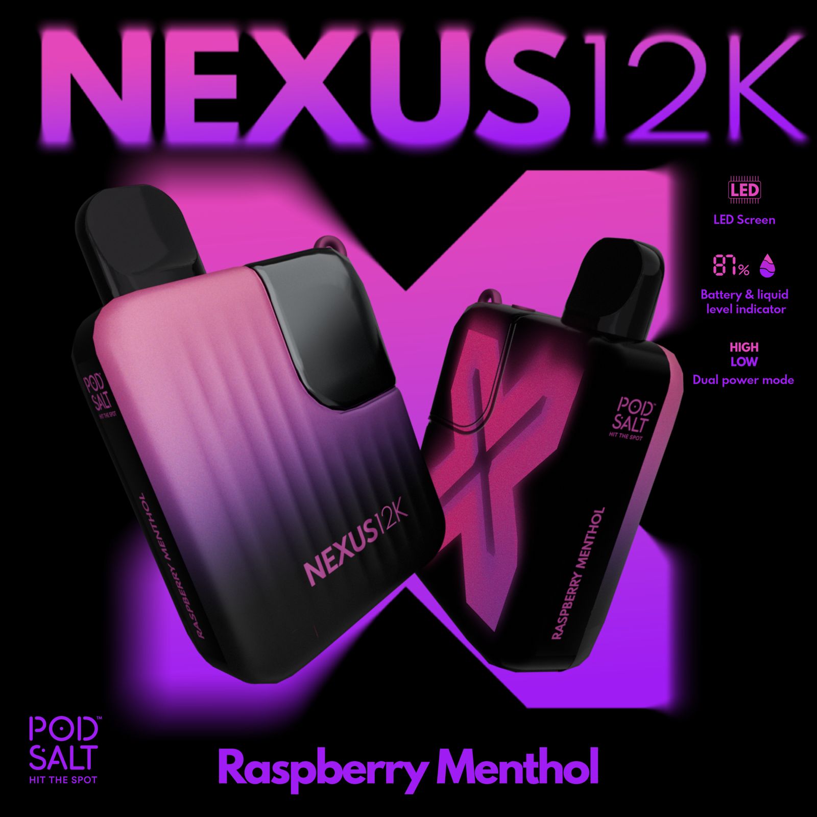 nexus vape pods Nexus 12K Puffs Disposable Vape by Pod Salt| 20mg Nicotine – Luxury Smoke AE