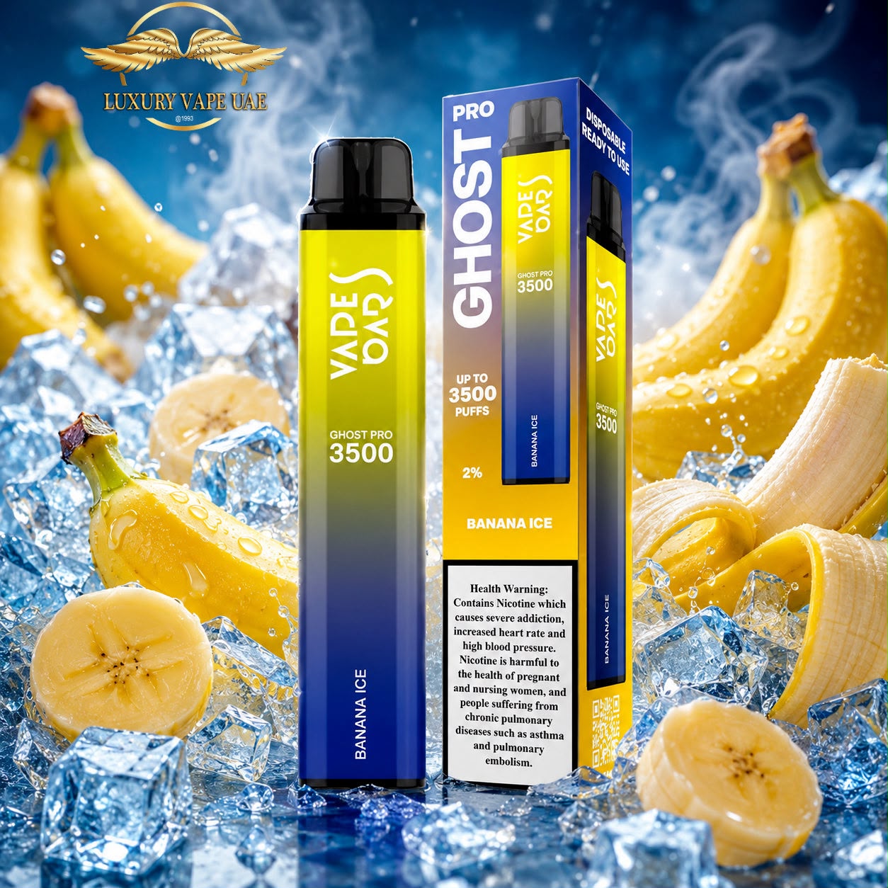 Buy Vapes Bars Ghost Pro 3500 Puff Disposable Vape 20mg Nicotine