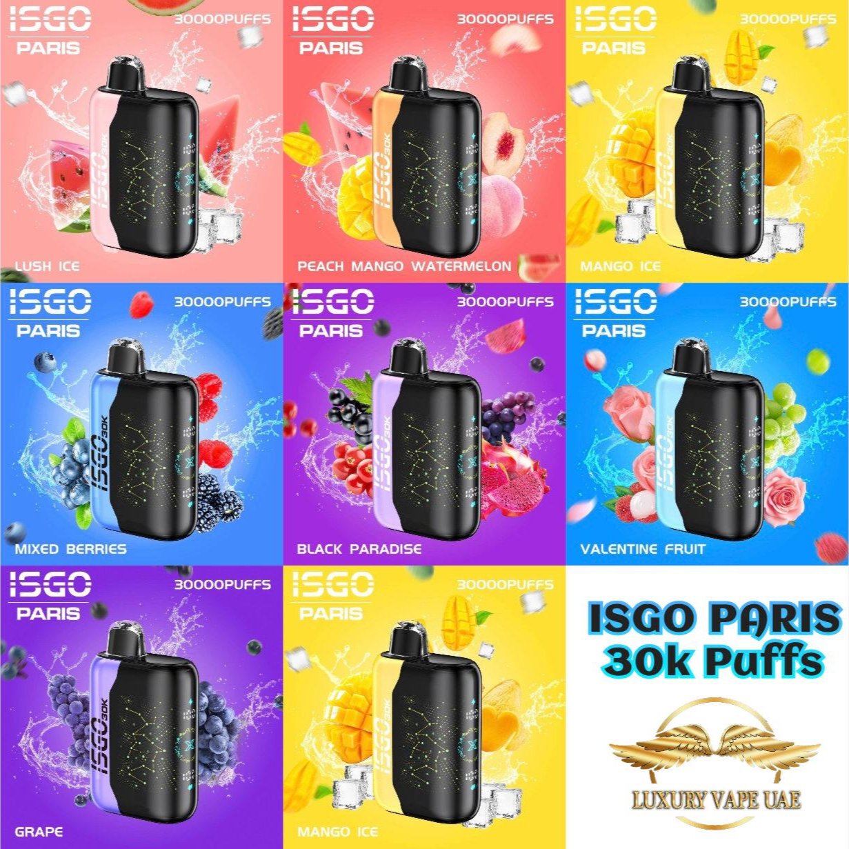 ISGO PARIS X 30000 Puffs 50mg Nicotine UAE Vape| Luxury Smoke AE ISGO PARIS X 30000 Puffs 50mg Nicotine UAE Vape| Luxury Smoke AE