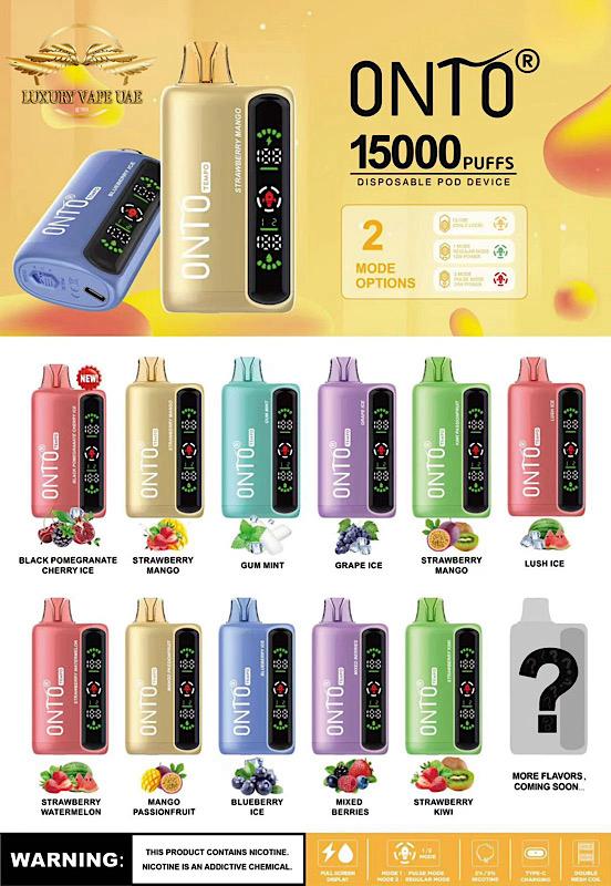 tempo disposable vape ONTO TEMPO 15000 Puffs| Vape Pen Dubai – Luxury Smoke AE