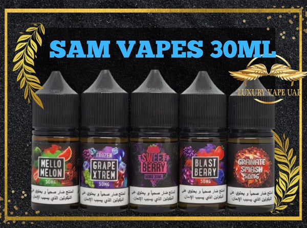 SAM VAPES Saltnic 30ML ALL SERIES – Luxury Smoke AE