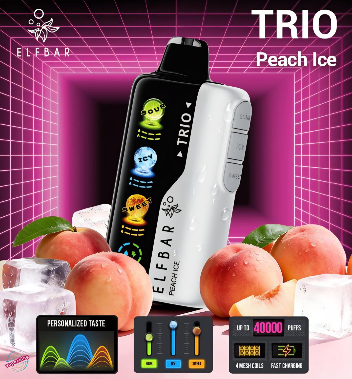 Elf Bar TRIO 40000 Puffs 5% Nicotine| Elf Bar Dubai