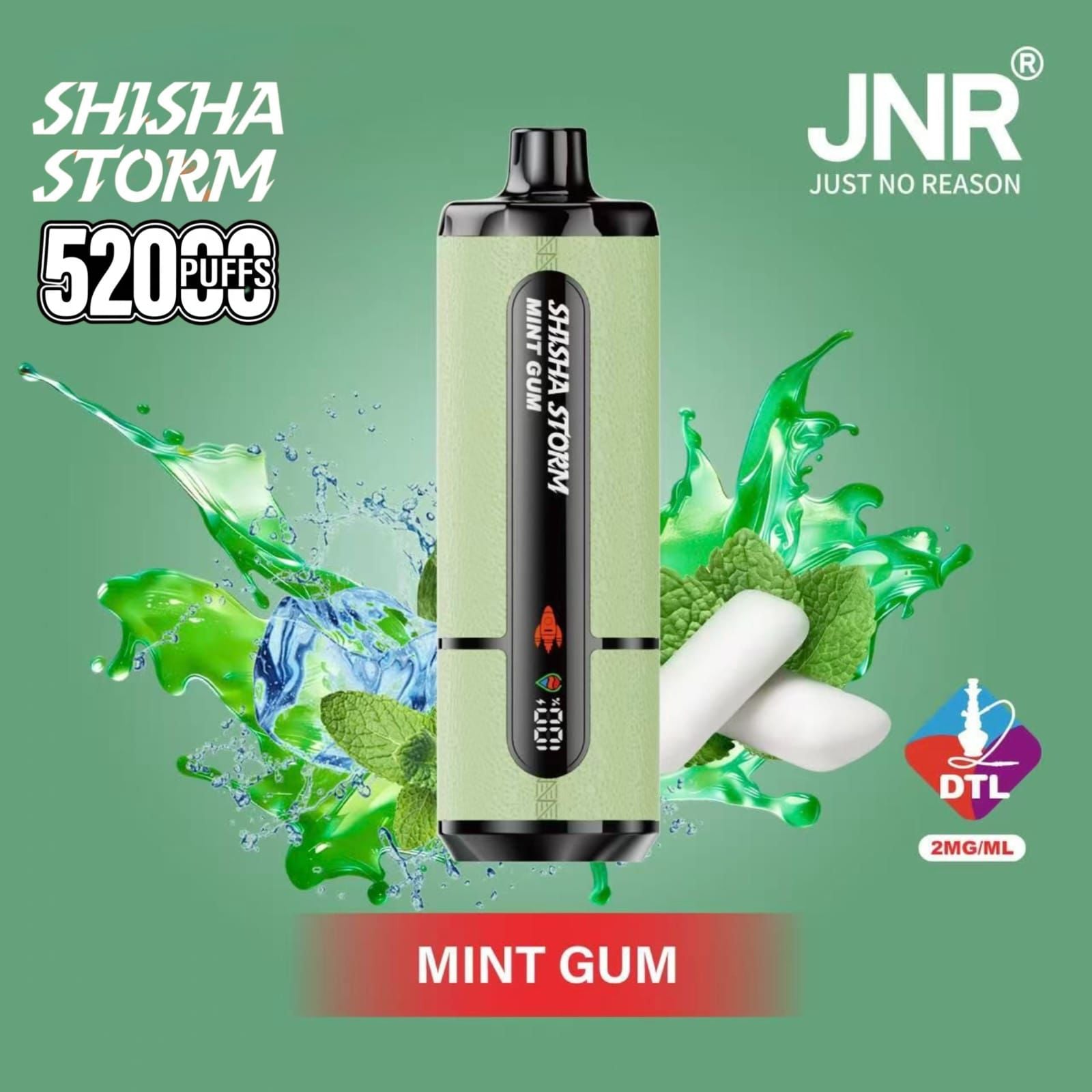 New JNR Shisha Storm 52000 Puffs 2mg In Dubai|