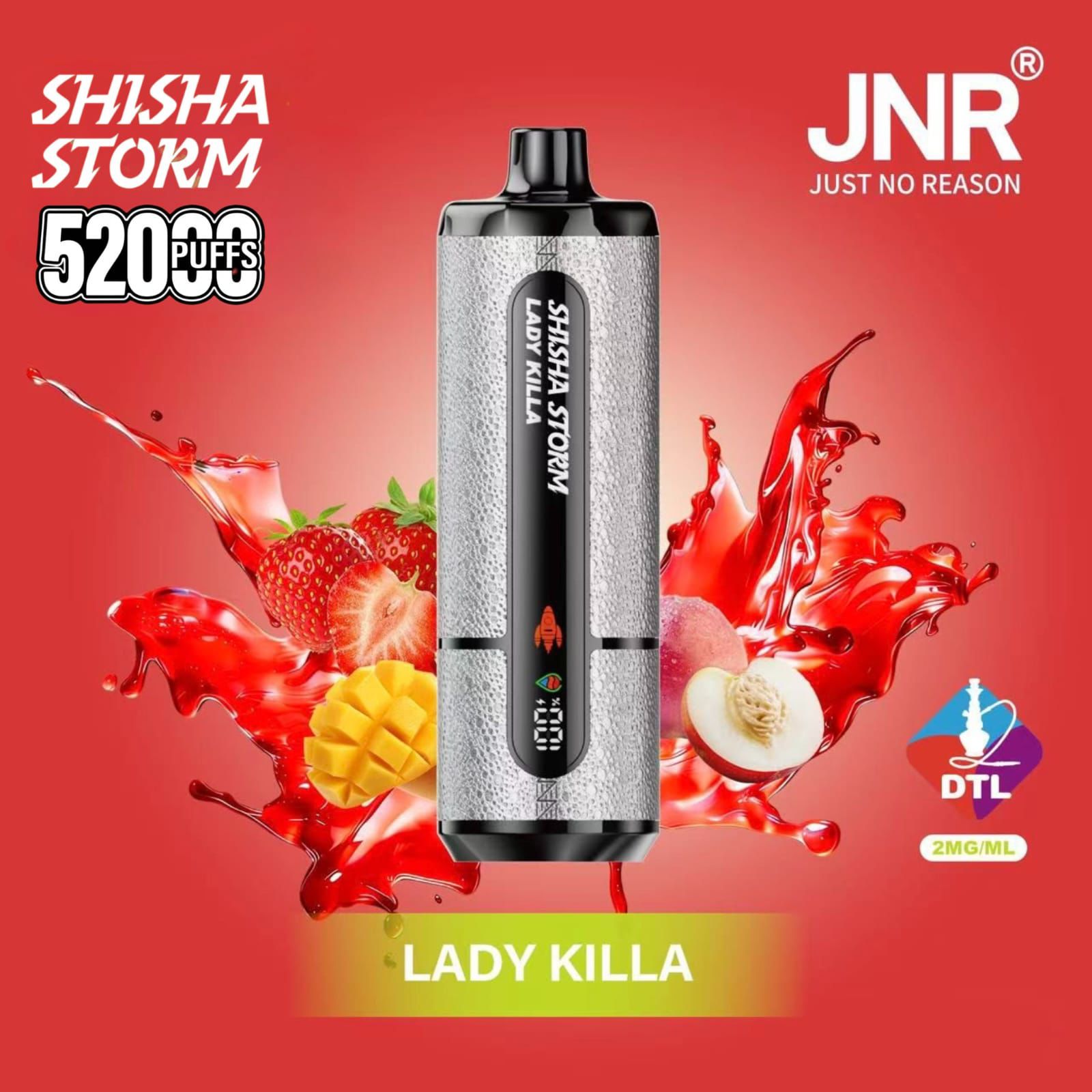 New JNR Shisha Storm 52000 Puffs 2mg In Dubai|