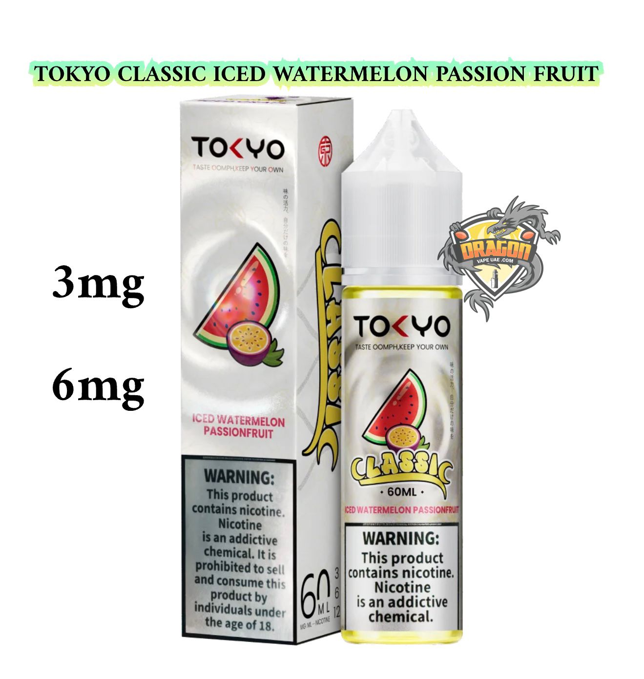 Tokyo Classic 60ml E-Juice 3mg & 6mg Nicotine Dubai, UAE