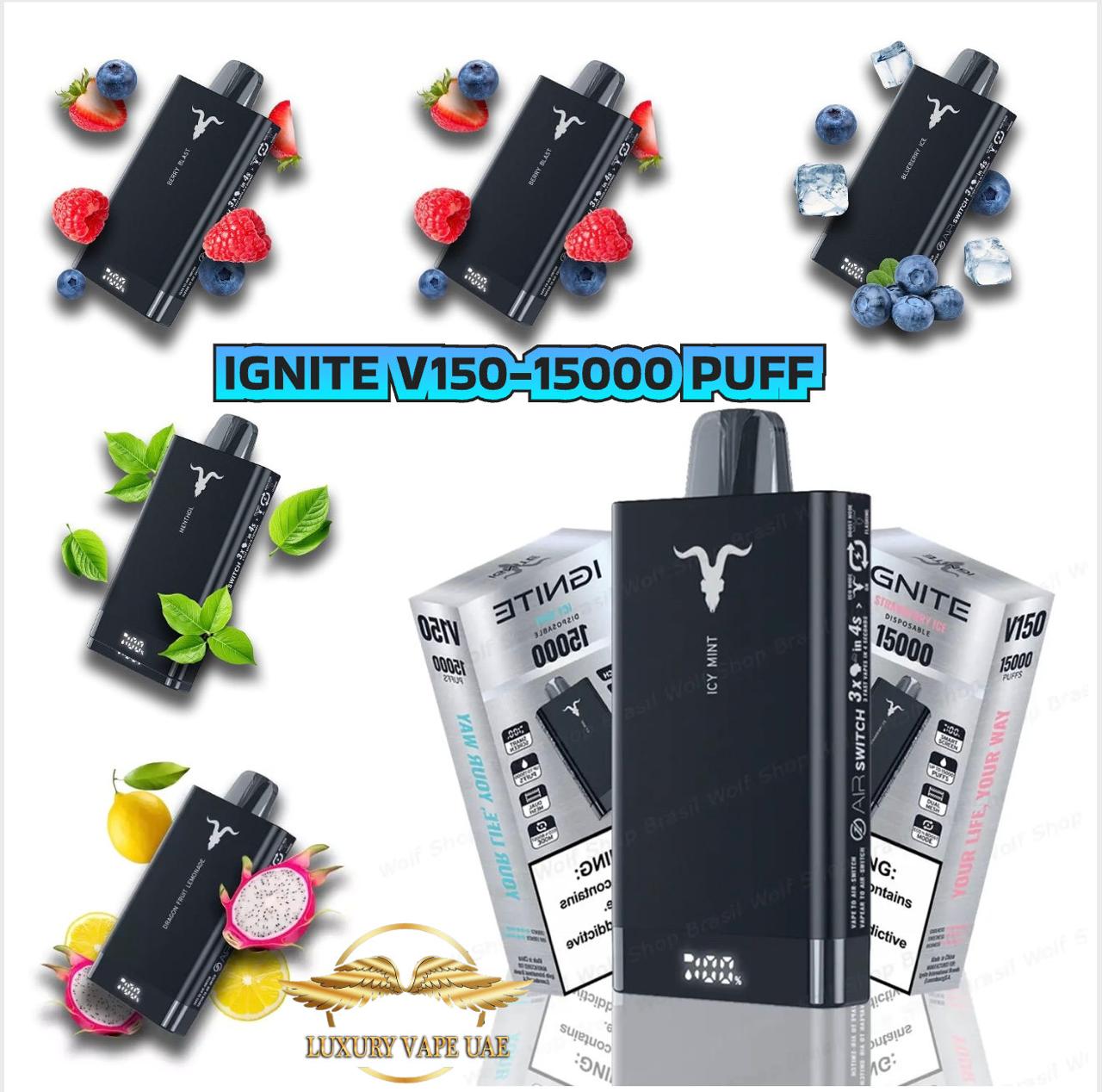 Ignite V150 Vape Device 15k Puffs Dubai Luxury Smoke AE Ignite V150 Vape Device 15k Puffs Dubai Luxury Smoke AE