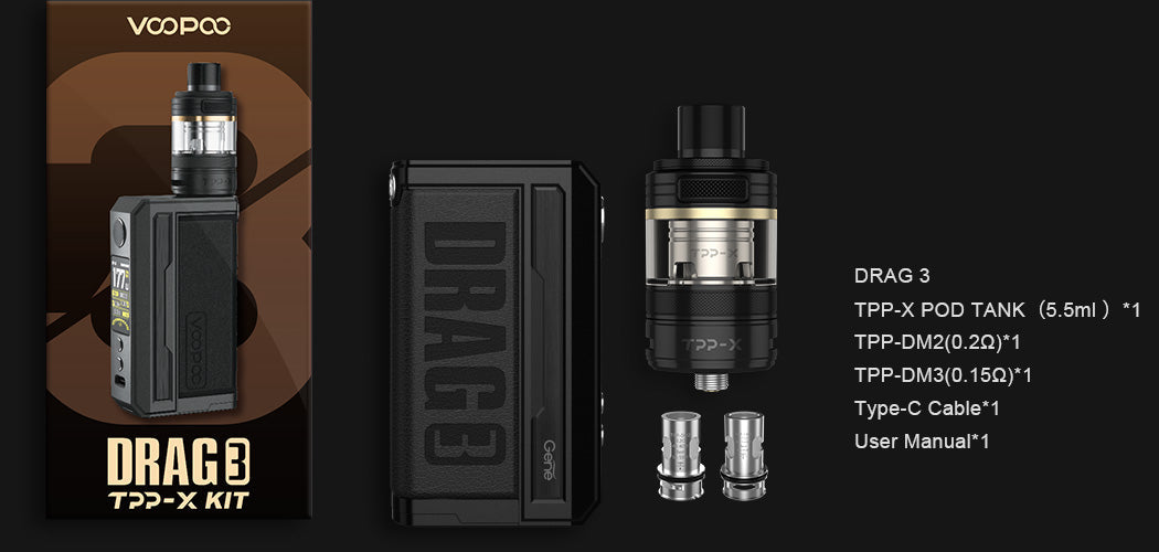 Voopoo Drag 3 VS DRAG 3 TPP X Luxury Smoke AE Voopoo Drag 3 VS DRAG 3 TPP X Luxury Smoke AE